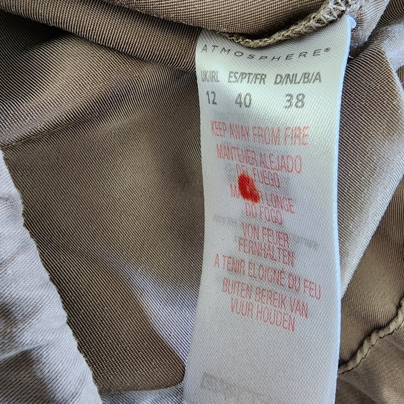 Primark Atmosphere Hooded Anorak Jacket in Olive Green Size UK 12 - Picture 10 of 11